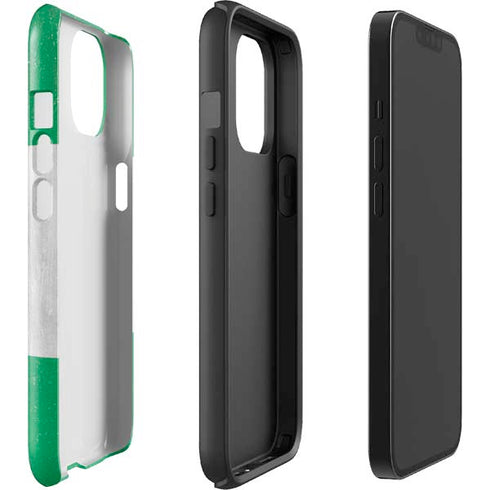 Nigeria Flag Distressed iPhone 14 Plus Impact Case